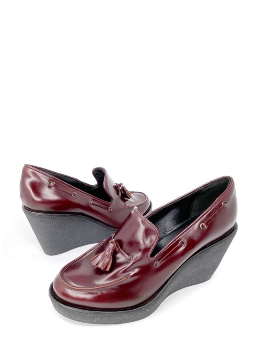 Pierre Hardy Wedge Heel Tassel Platform Size 11 Oxblood Women’s Platform Shoe